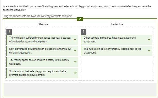 In a speech about the importance of installing new and safer school playground equipment-example-1