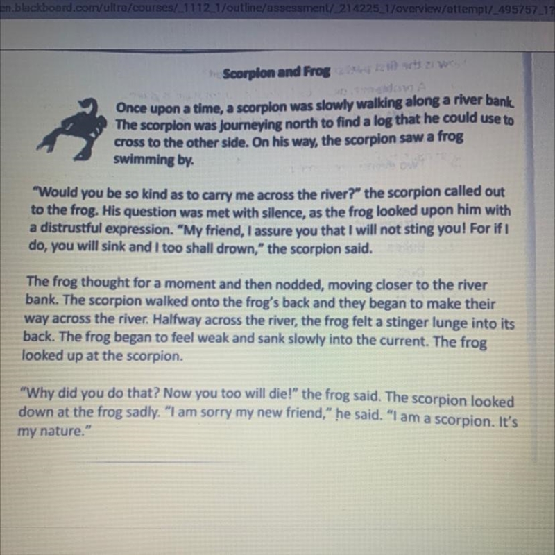 Question 4. What is the point of view of this passage? A). First person B). Second-example-1