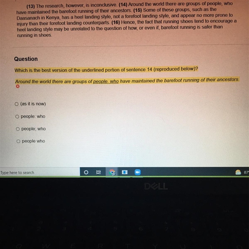 Which is the best version of the underlined portion of sentence 14?-example-1