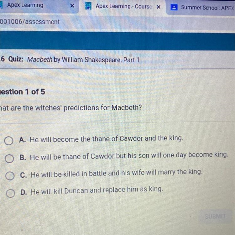 What are the witches predictions for macbeth?-example-1