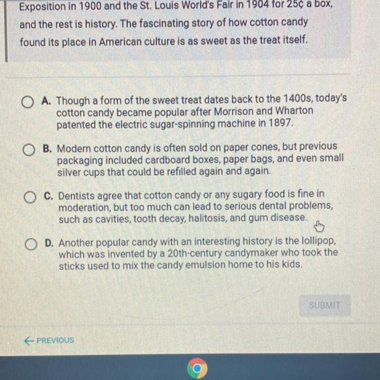 Question 10 of 18 Which sentence should be added to the introductory paragraph at-example-1