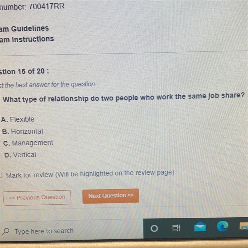 What type of relationship do two people who work the same job share?-example-1