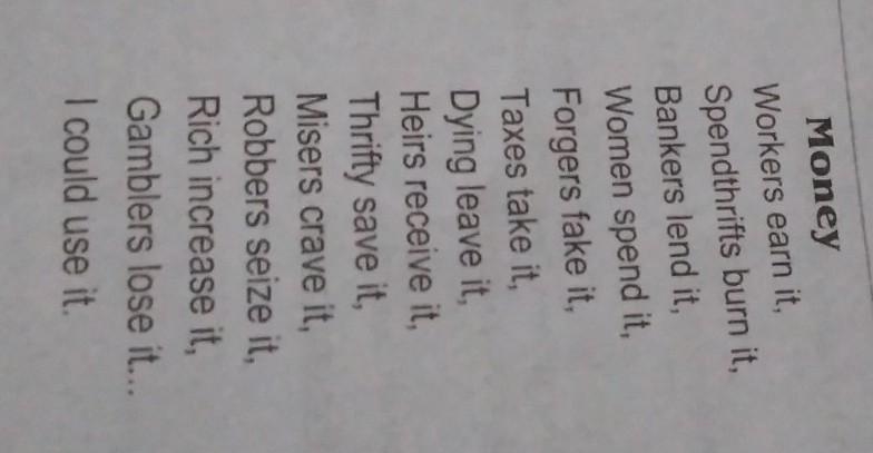 Find the similar words(synonyms) for the following words from the poem. 1.Copiers-example-1