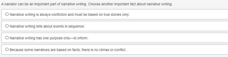 A narrator can be an important part of narrative writing. Choose another important-example-1