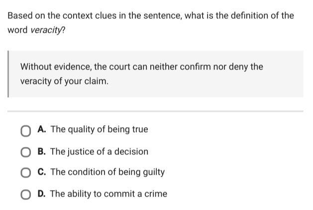 I need help with this question, thanks. ヾ(〃^∇^)ﾉ: Without evidence, the court can-example-1