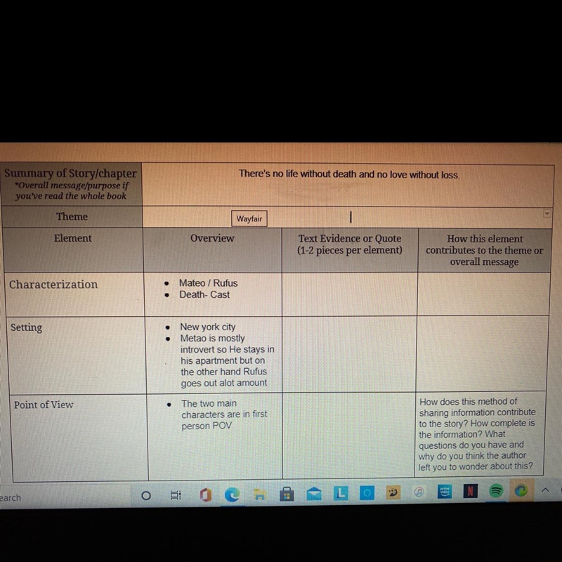 if anyone has read “They both die in the end” please help i have a presentation tomorrow-example-1