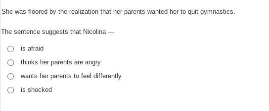 She was floored by the realization that her parents wanted her to quit gymnastics-example-1