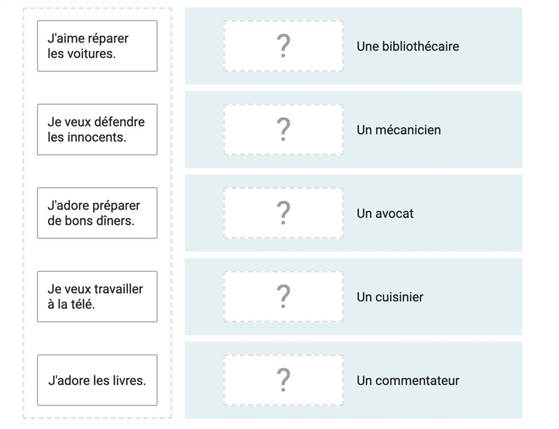 Please associate the descriptions in Column A to the professions in column B.-example-1