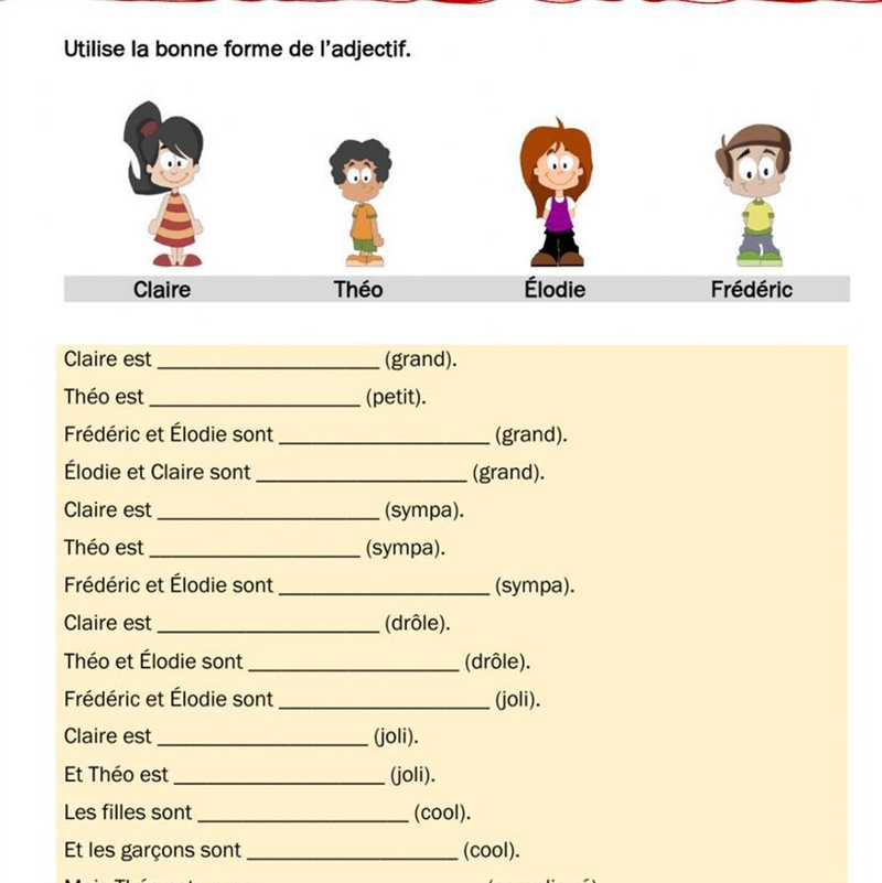 French Adjectives HELP ASAP !-example-1