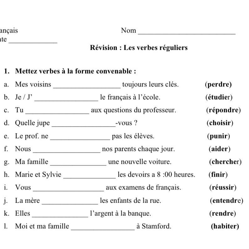 How would these verbs be conjugated?-example-1