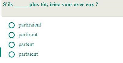 Choisis la meilleure conjugaison pour completer la phrase suivante.-example-5