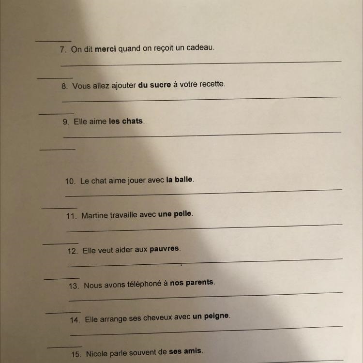 Remplacez le mot en caractère gras avec un pronom interrogatif et faites une question-example-1