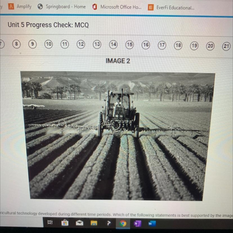 The images show examples of agricultural technology developed during different time-example-1