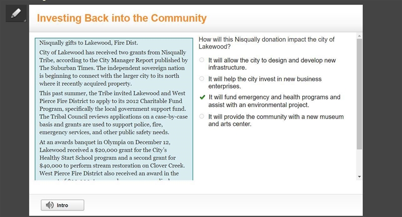 How will this Nisqually donation impact the city of Lakewood? It will allow the city-example-1