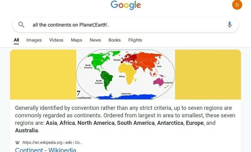 Mention all the continents on Planet,'Earth'.​-example-1