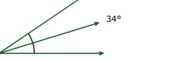 An angle is bisected, forming two new angles. If the original angle had a measure-example-1