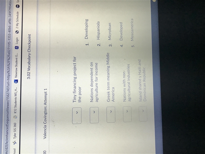 Match the terms with their description/definition-example-1