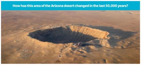 How has this area of the Arizona desert changed in the last 50,000 years? PLEASE READ-example-1