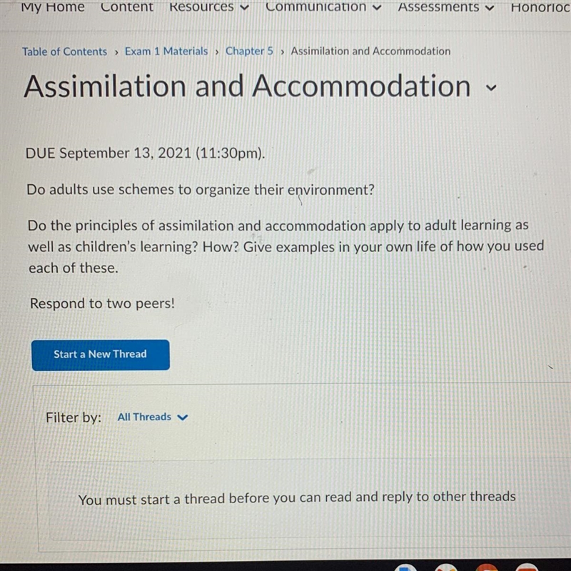 Do adults use schemes to organize their environment? Do the principles of assimilation-example-1