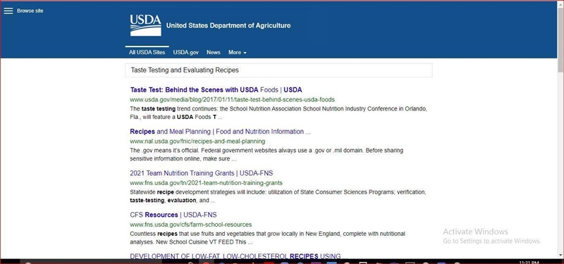 As part of its services, the United States Department of Agriculture offers training-example-1