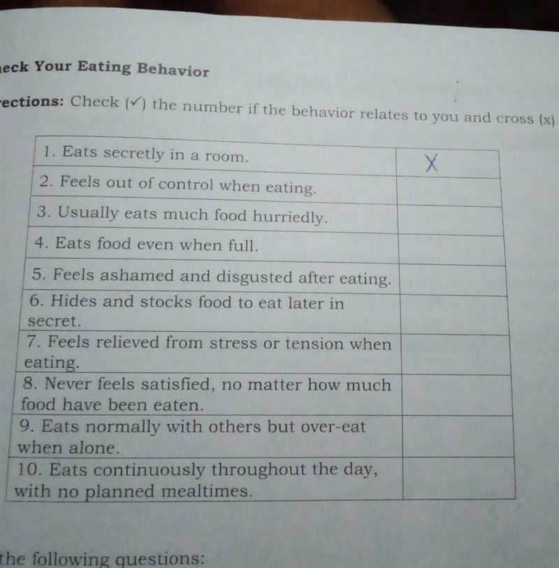 Answer the following questions : °How many did you check? °if you have check all most-example-1