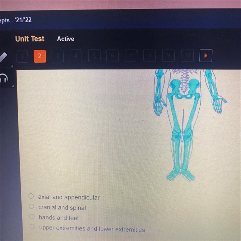 6 What two regions of the body are represented in blue in the diagram below? It’s-example-1