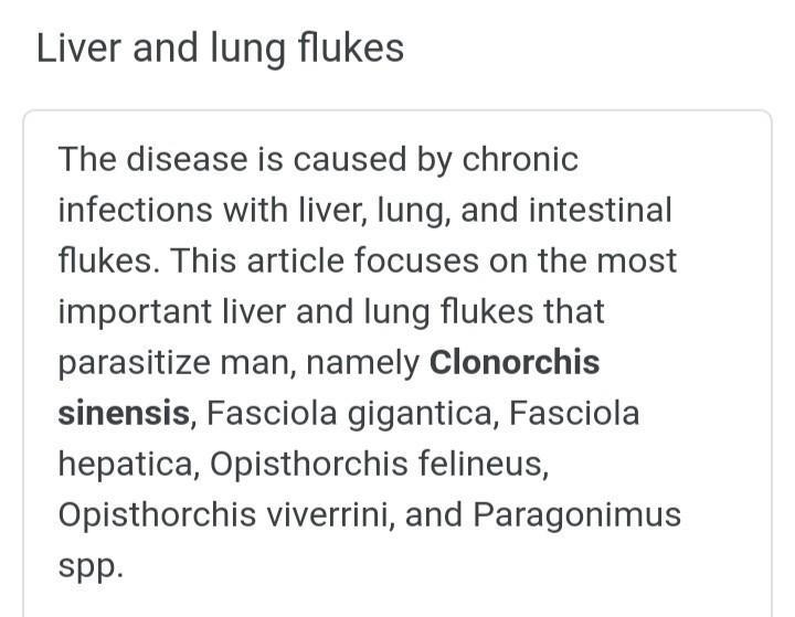 What are liver/lung flukes?​-example-1