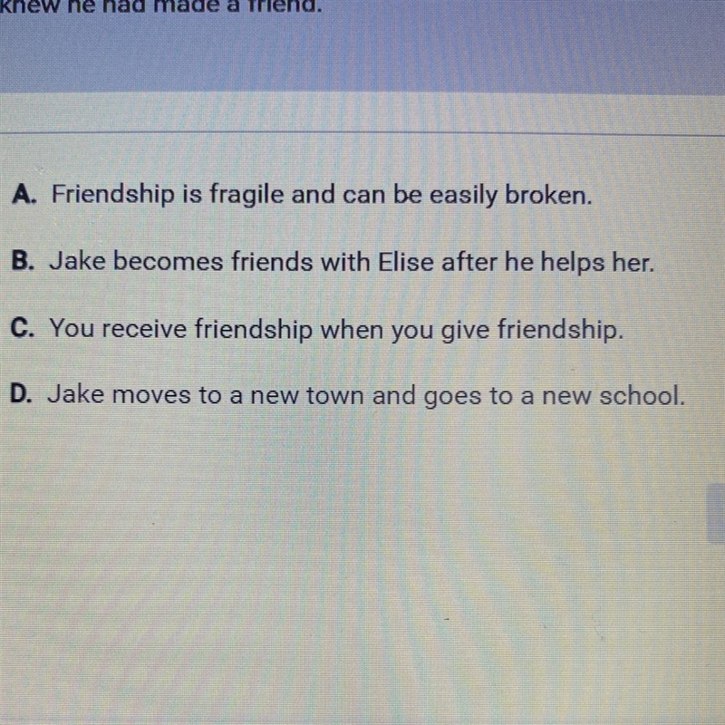 Jake worried about moving to a new town with his family. He thought that he'd have-example-1