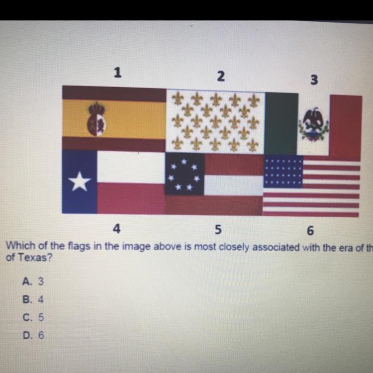 Which of the flags in the image above is most closely associated with the era of the-example-1