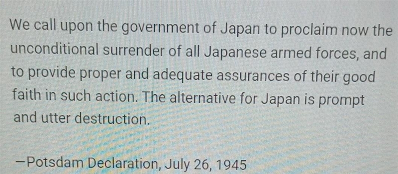 Based on the excerpt, what action did President Truman plan to take if Japan refused-example-1