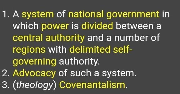 What is federalism? A system that makes the national government weak so that state-example-1