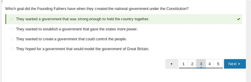 Which goal did the Founding Fathers have when they created the national government-example-1