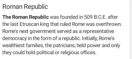 1. What type of Gov't did Ancient Rome have​-example-1