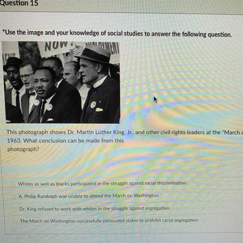 HELP ASAP WILL GIVE BRIENLIST This photograph shows Dr. Martin Luther King, Jr., and-example-1