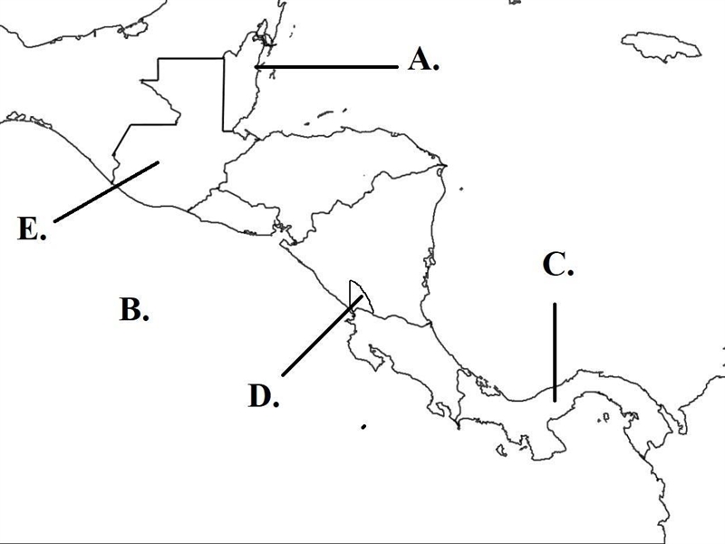 Use the map below to identify the labeled locations. Question 7 options: Pacific Ocean-example-1