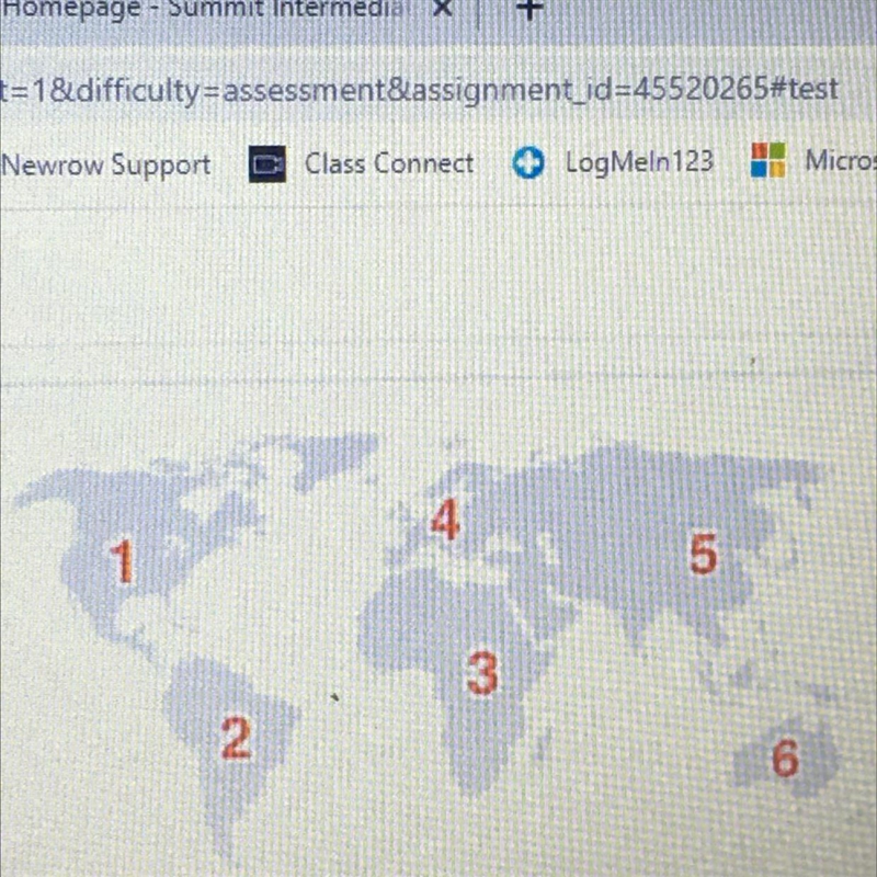 Help me pls Thank you What do the large red numbers on this projection map represent-example-1