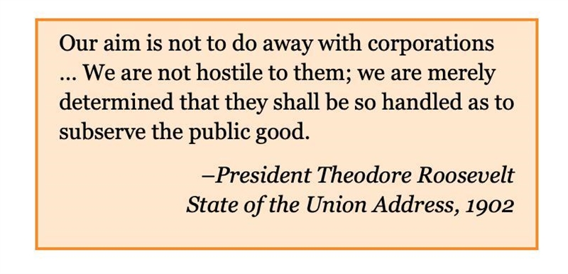 How does this quote reflect the idea of a Square Deal for business? According to Roosevelt-example-1