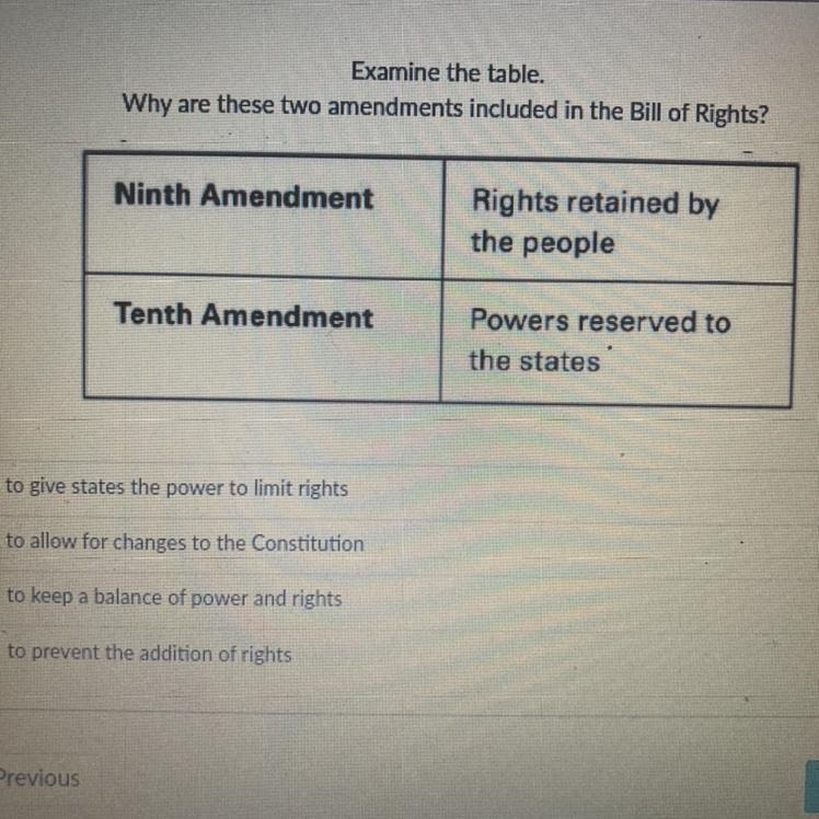 Why are these two amendments included in the Bill of rights?-example-1