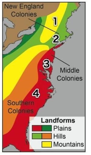 Which numbered region MOST LIKELY had an economy that relied primarily on agriculture-example-1