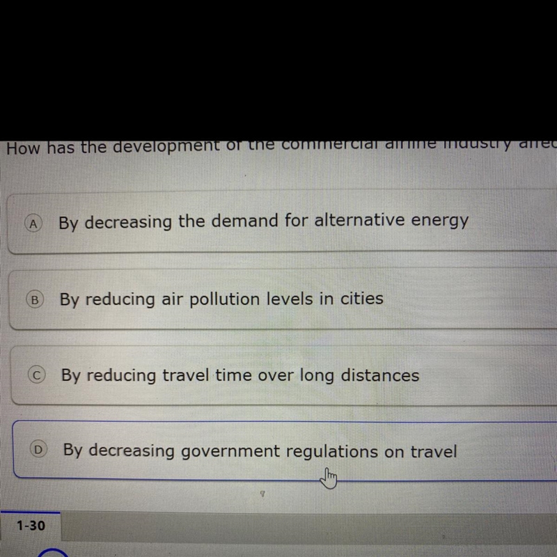 How has the development of the commercial airline industry affected life in the United-example-1