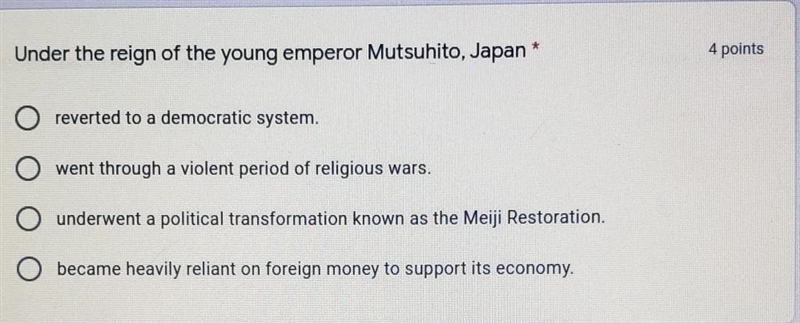 Under the reign of the young emperor Mutsuhito, japan​-example-1