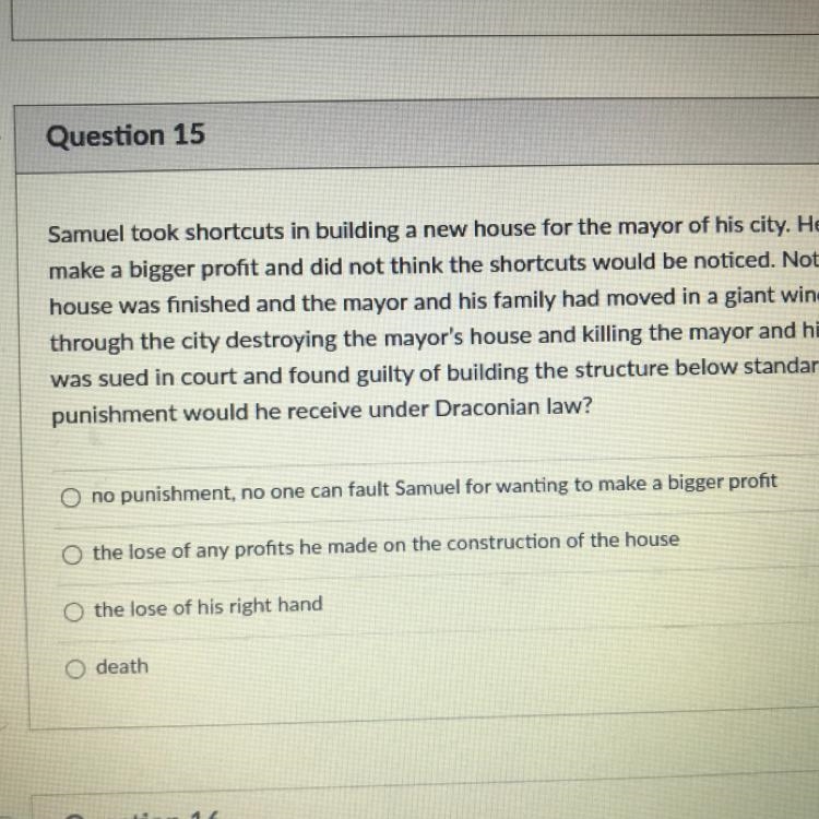 Samuel took shortcuts in building a new house for the mayor of his city. He wanted-example-1