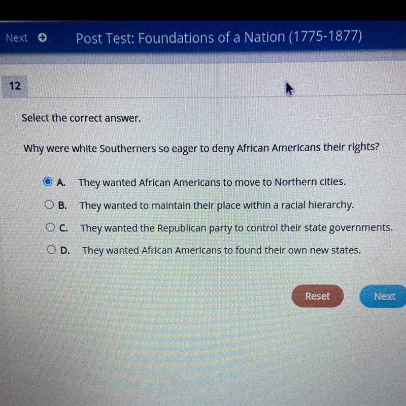 Why were white southerners so eager to deny African-Americans their rights￼-example-1