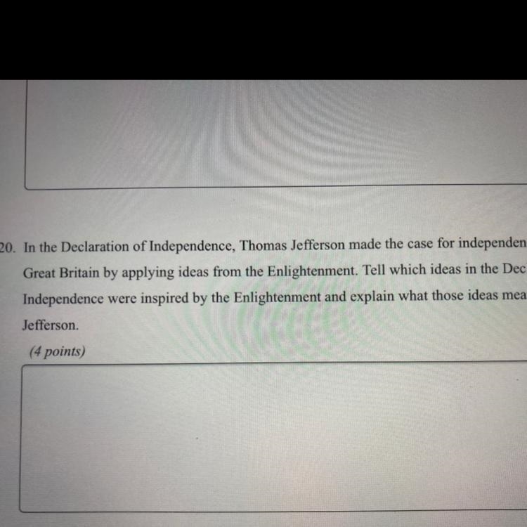 HELP!!!! In the Declaration of Independence, Thomas Jefferson made the case for independence-example-1