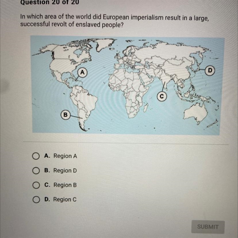 In which area of the world did-example-1