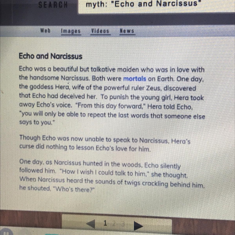 Who is the narrator of this story 1. The narrator is the character echo 2. The narrator-example-1