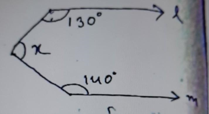 In the given figure, l =11m find angle x pls give the answer correctly​-example-1