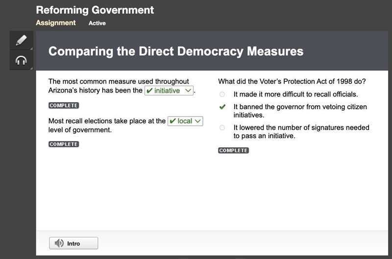 The most common measure used throughout Arizona's history has been the A: initative-example-1