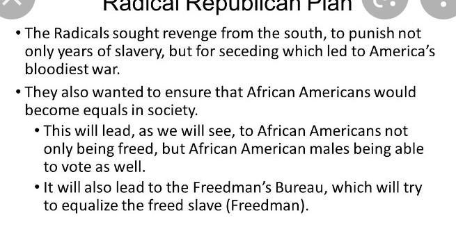 What was the Radical Republicans plan ?-example-1