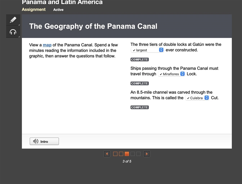 An 8. 5-mile channel was carved through the mountains. This is called the ______ Cut-example-1